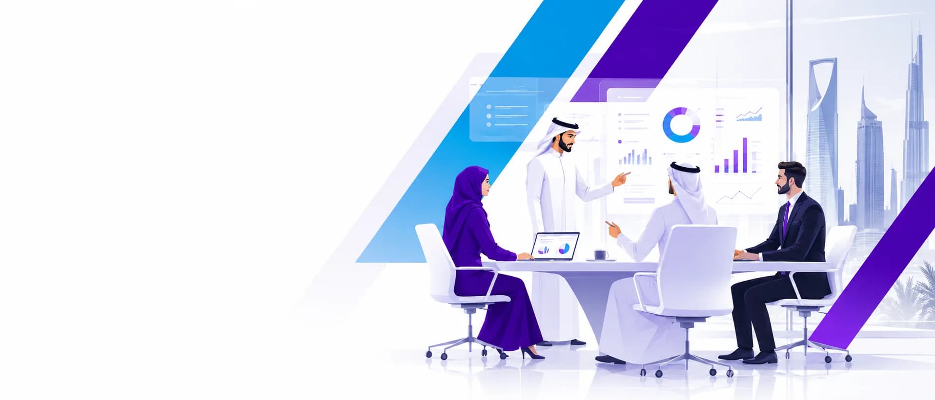 Smart Way team reviewing digital performance dashboards